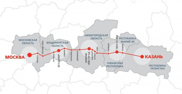 Создание скоростной ж/д магистрали Москва-Казань отложено